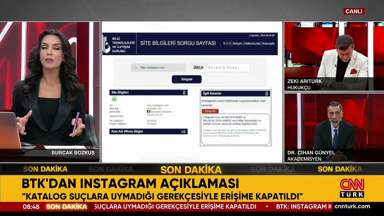 BTK'dan Instagram açıklaması!
