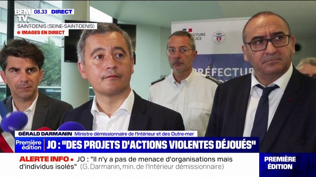 JO 2024: Gérald Darmanin évoque des interpellations quotidiennes d'individus qui auraient pu passer à l'acte