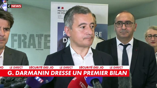 Jeux Olympiques: Le ministre de l'Intérieur Gérald Darmanin annonce 200 interpellations dans la couronne parisienne depuis le début de la compétition