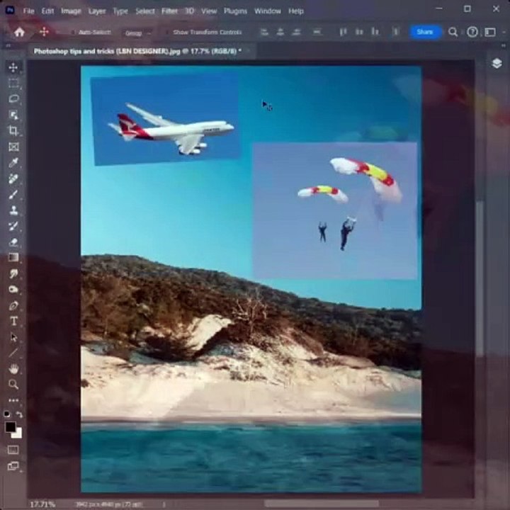 How to blend 3 images on Adobe Photoshop