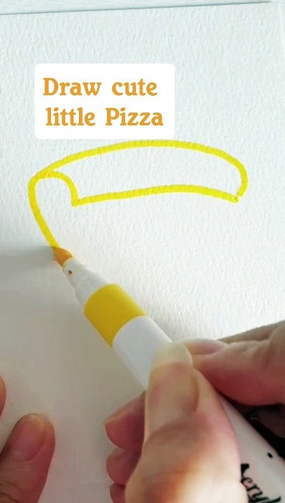 Draw cute little Pizza