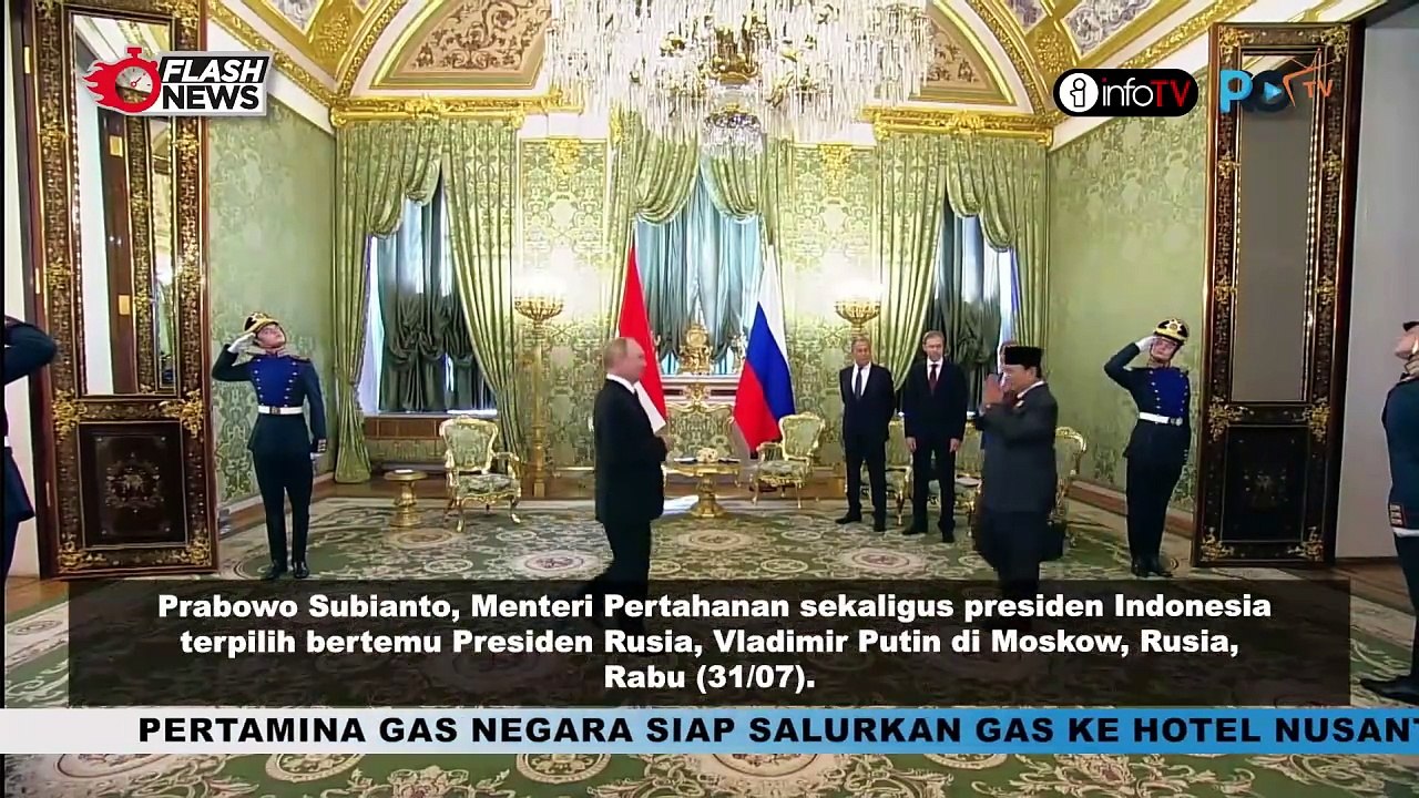 TEMUI VLADIMIR PUTIN, PRABOWO SAMPAIKAN BAHASAN KERJASAMA ANTAR DUA NEGARA DI BERBAGAI BIDANG