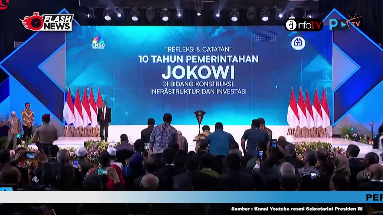 PRESIDEN JOKOWI HADIRI ACARA REFLEKSI 10 TAHUN PEMERINTAHAN BIDANG KONSTRUKSI DAN INVESTASI