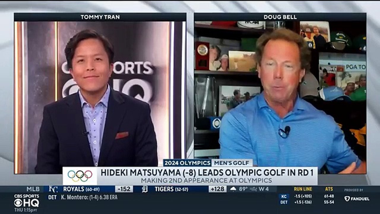 2024 Mens Olympic Golf Hideki Matsuyama Leads Team USA SHINES In Round 1 I CBS Sports_360p