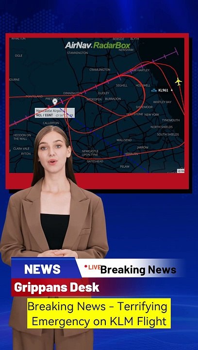 "Emergency Declared: KLM Flight #KL961 Boeing 737 Experiences Technical Issue During Go-Around at Newcastle"