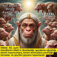 Maymunlara, domuzlara çevirdiği kimseler….. - Mâide 60.ayet