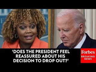Karine Jean-Pierre Asked For Biden’s Reaction To ‘Strong Initial Enthusiasm’ For Harris’s 2024 Bid
