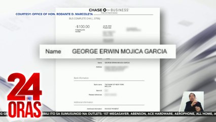 Download Video: Itinanggi ni Comelec Chair Garcia ang alegasyon ni Marcoleta na may bank accounts siya sa Cayman Islands | 24 Oras (Originally aired on Aug. 1, 2024 )