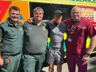 Man who was burned in electric shock at Wolverhampton building reunited with ambulance crew