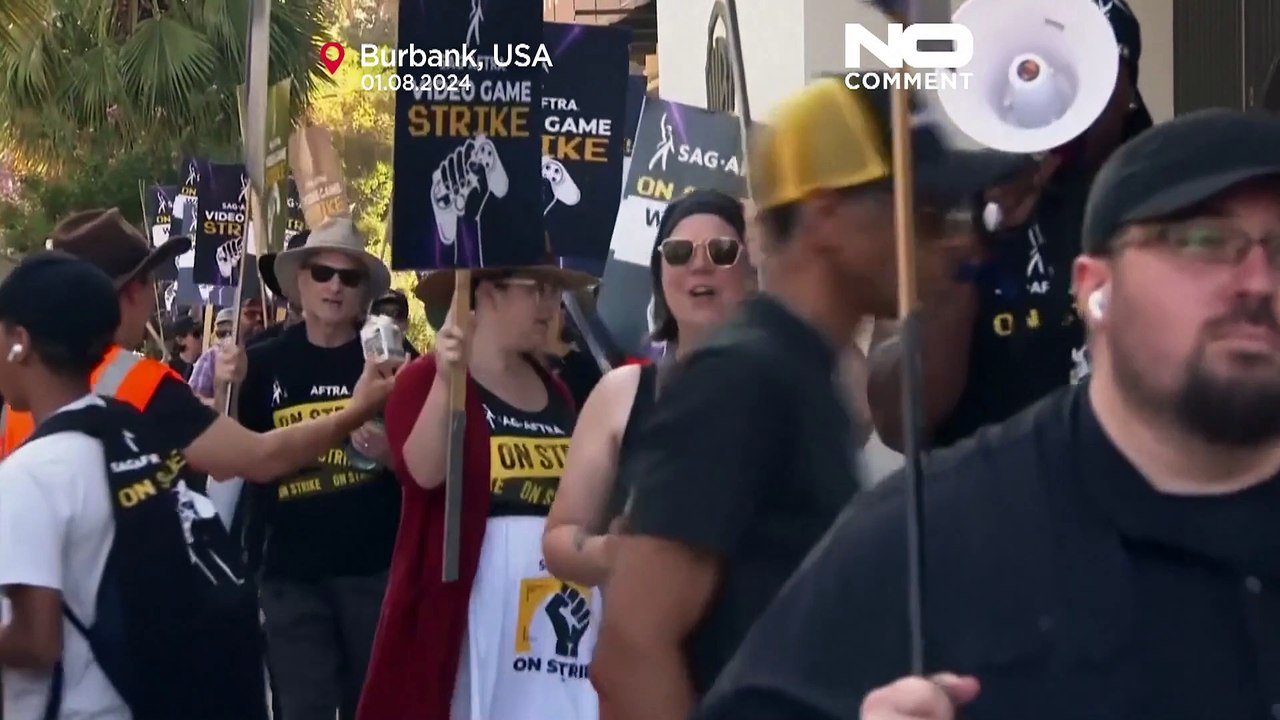 WATCH: Hollywood performers strike against AI at Warner Brothers. Studios