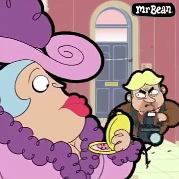 Mr Bean viral funny cartoon episode cat as a hairstyle on Mr Bean head very funny video