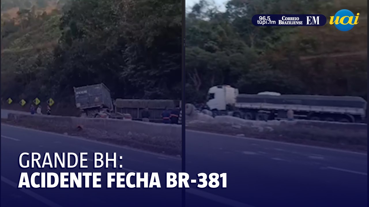Acidente fecha BR-381 no sentido São Paulo