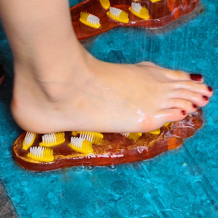 Toothbrush feet massager from soap 