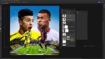 Poster Design tutorial - Photoshop Tutorial - PSG vs Dortumund