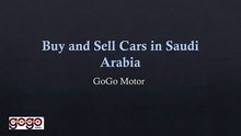 Buy and Sell Cars in Saudi Arabia - GoGo Motor