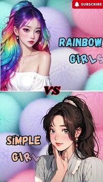 #rainbow vs simple ❤️#nails #lipstick #eyemakeup ️#purse #dress #shorts #trending #gift