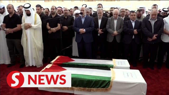 Officials, mourners attend funeral of assassinated Hamas chief Haniyeh