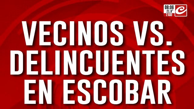 Ola de robos en Escobar: vecinos hartos salen a protestar contra la creciente inseguridad