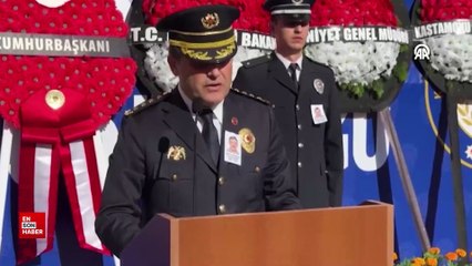 Kastamonu'da şehit olan polis memuru Ahmet Şahan için tören düzenlen