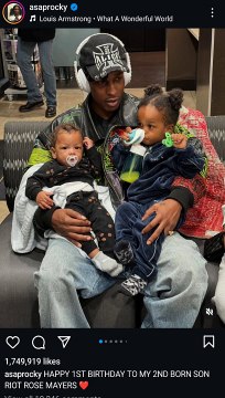 Asap Rocky celebrated his and Rihanna's son Riot's 1st birthday