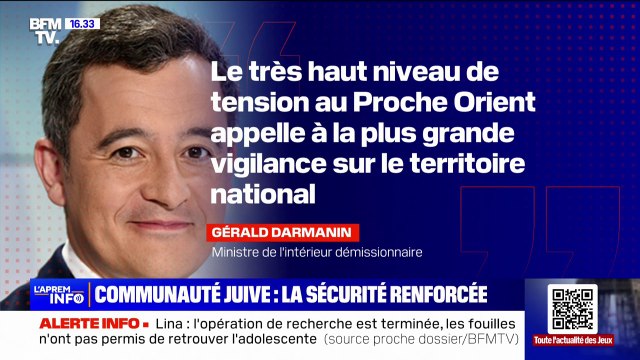 Tensions au Proche-Orient: Gérald Darmanin demande aux préfets une plus grande vigilance sur les lieux de culte juif