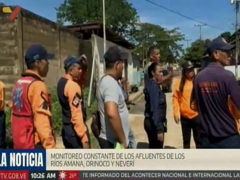 Protección Civil continúa monitoreo de los ríos Amana, Orinoco y Neverí debido a precipitaciones