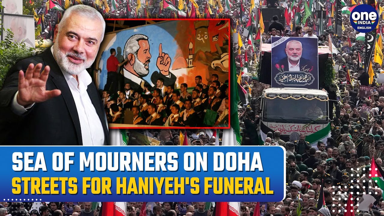 VIDEO: Ismail Haniyeh’s Funeral in Doha As Thou...