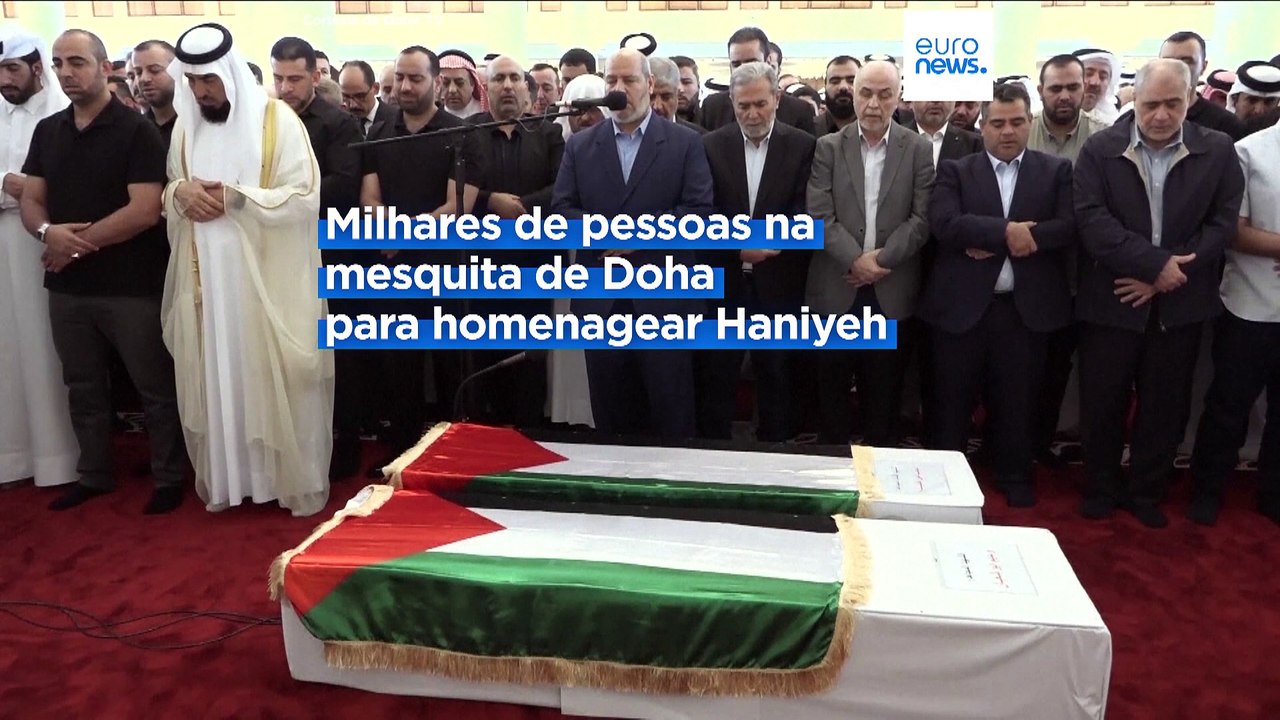 Milhares nas cerimónias fúnebres de líder político do Hamas