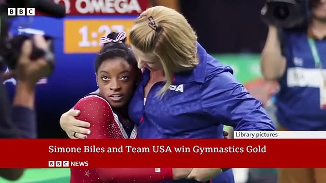 Simone Biles and US gymnastics team reclaim Olympic gold _ BBC News
