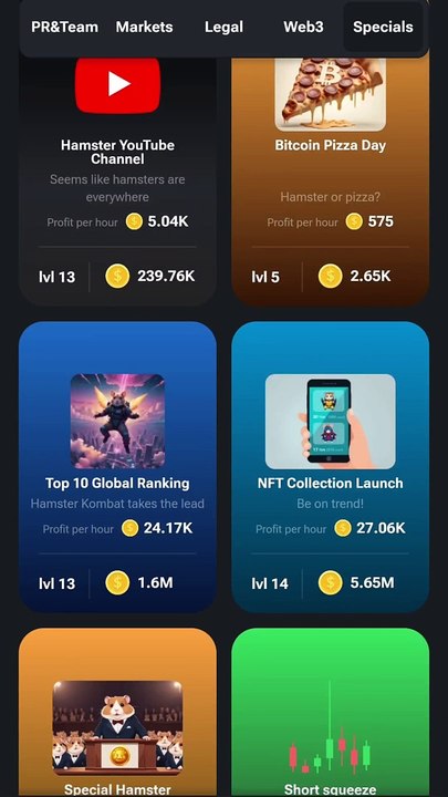 Hamster kombat earning  coins and take withdrawal