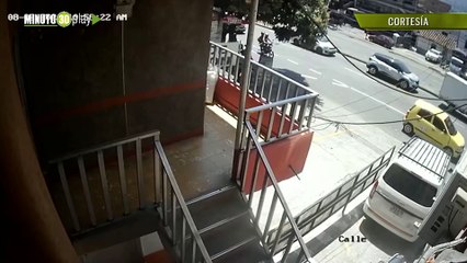 Cámara de seguridad grabó el momento exacto del accidente en Itagüí