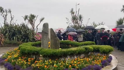 Watch wreaths being laid at the Kaye Memorial Gardens in memory of the Summerland victims