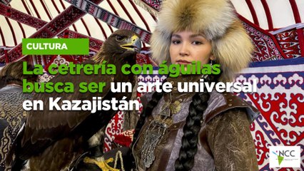 La cetrería con águilas busca ser un arte universal en Kazajistán