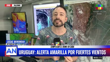  El viento no ayuda: humo en la ciudad de Buenos Aires