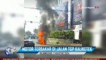 Motor Yamaha PCX Terbakar Hebat Saat Dikendarai di Jalan Raya Bojonegoro