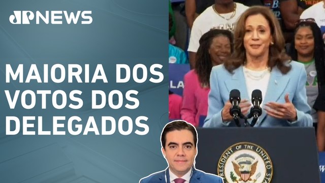 Democratas aprovam Kamala Harris como candidata do partido às eleições nos Estados Unidos