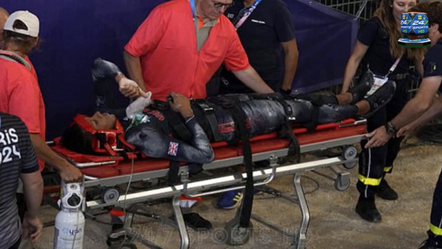 Team GB star Kye Whyte is taken to hospital after suffering 35mph horror crash in Olympic BMX racing semi-finals in Paris