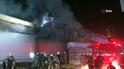 2 katlı mobilya imalathanesinde korkutan yangın