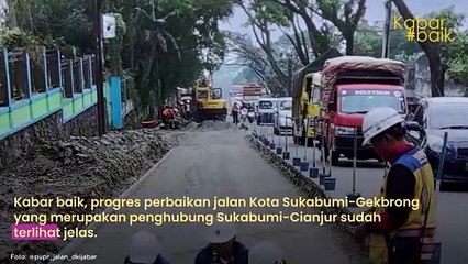 SUDAH SELESAI 2 KM DARI TARGET 3,5 KM PERBAIKAN JALAN KOTA SUKABUMI-GEKBRONG