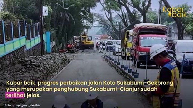 SUDAH SELESAI 2 KM DARI TARGET 3,5 KM PERBAIKAN JALAN KOTA SUKABUMI-GEKBRONG