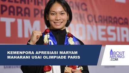 KEMENPORA MENGAPRESIASI JUDOKA MARYAM MARCH MAHARANI SAAT KEMBALI DARI OLIMPIADE PARIS 2024