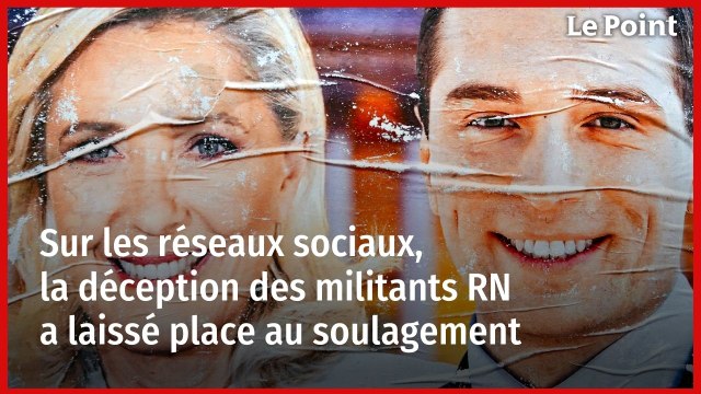 Sur les réseaux sociaux, la déception des militants RN a laissé place au soulagement