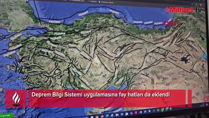 Deprem Bilgi Sistemi uygulamasına fay hatları da eklendi