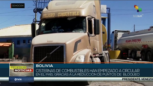 En Bolivia cisternas de combustibles han empezado a circular en el país