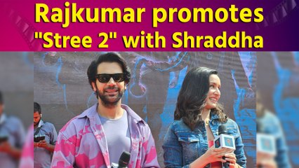 "Rajkumar was seen promoting the upcoming film 'Stree 2' with co-star Shraddha Kapoor."