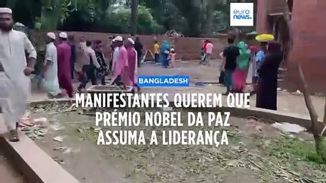 Manifestantes que derrubaram Hasina querem o prémio Nobel Muhammad Yunus como líder do Bangladesh
