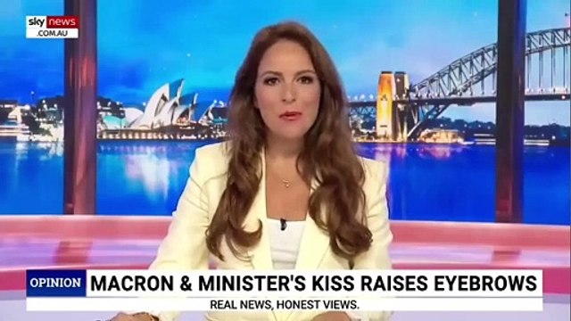 'Caused quite the stir': Viral photo of French President being kissed by Sports Minister