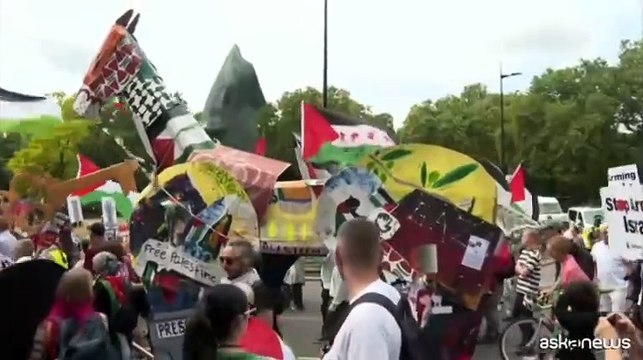 Corteo pro palestinese a Londra, Israele Stato Terrorista
