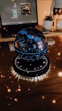 Multiple Color Desk Lamp Romantic Magnetic Levitating Clock Base Constellation World Map Lamp Floating Starry Light