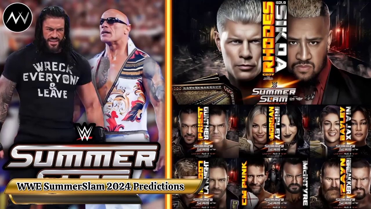 WWE SummerSlam 2024 Match Card Predictions...Roman Reigns & The Rock return 